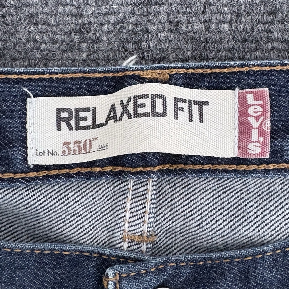 VINTAGE Levis Jeans Mens 38x32 Blue Denim Pants 550 Relaxed Red Tab Rodeo Y2K - Picture 6 of 13